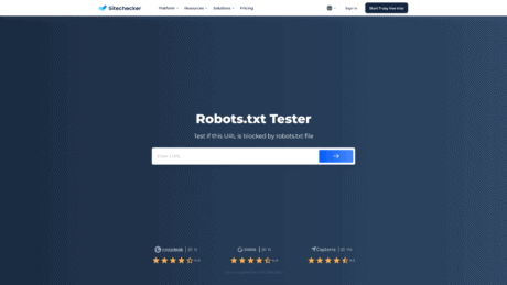 Robots.txt tester validator by Sitechecker