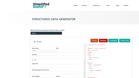 Structured Data Generator by Simplified Search