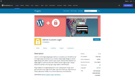 wordpress org plugins admin custom login 1643917197173