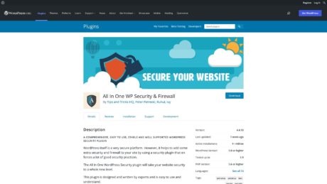 wordpress org plugins all in one WP security and firewall 1643917876972