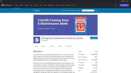 wordpress org plugins colorlib coming soon maintenance 1643921203617