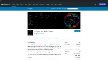 wordpress org plugins compact WP audio player 1643921320118