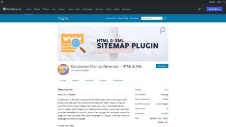wordpress org plugins companion sitemap generator 1643921332126